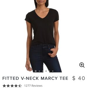 Mott & Bow Set of 2 Fitted Marcy Tees; Size M; EUC; one blk and one gray